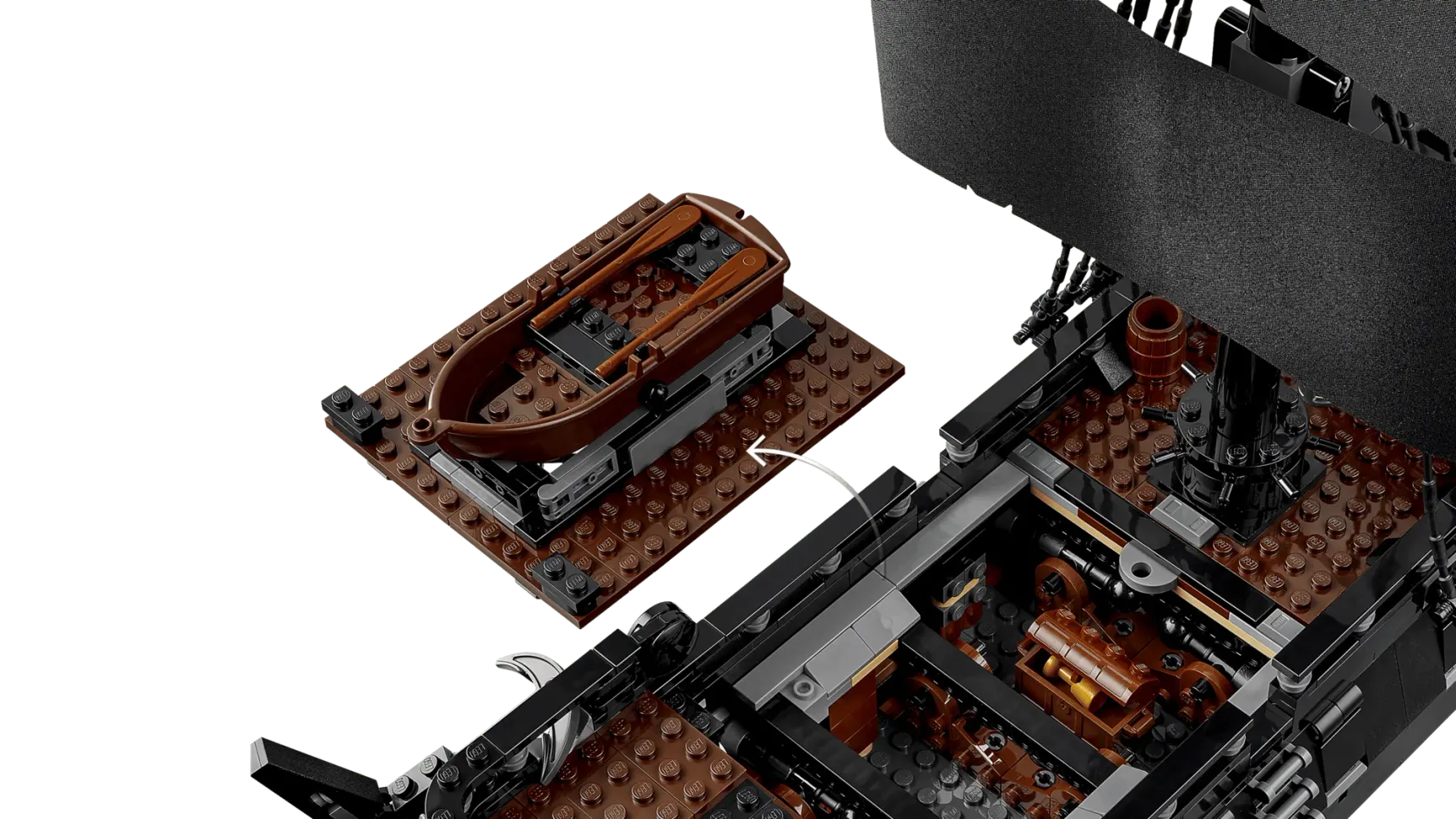 LEGO La nave pirata del capitano Jack Sparrow, dettaglio 4