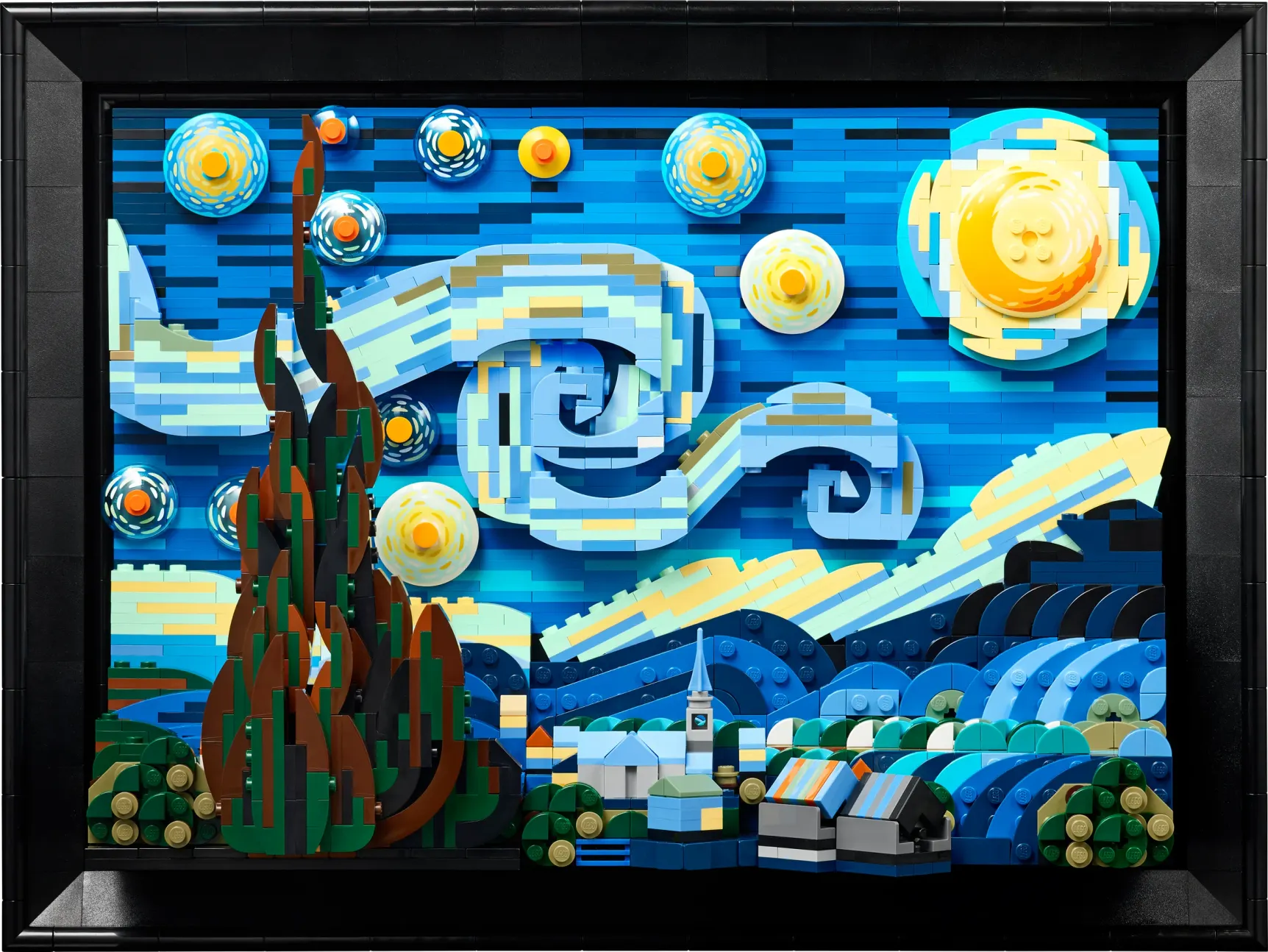 LEGO Vincent van Gogh – The Starry Night, detail view 1