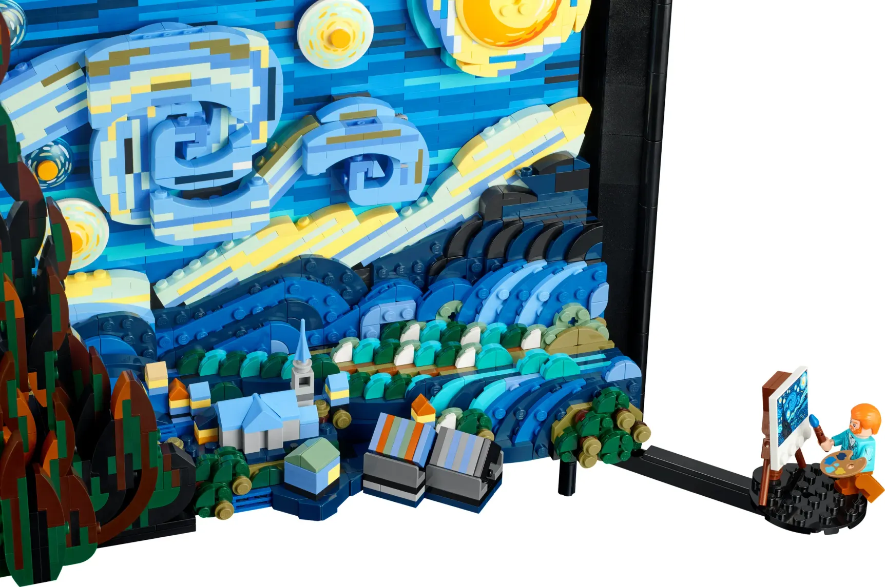 LEGO Vincent van Gogh – The Starry Night, detail view 3